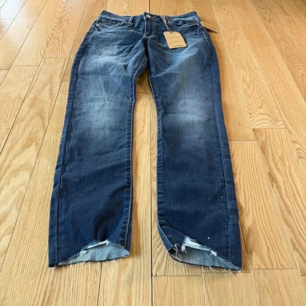 Lucky Brand Lolita Skinny Blue Wash Raw Hem Jeans Womens 6/28 NWT - Picture 2 of 7